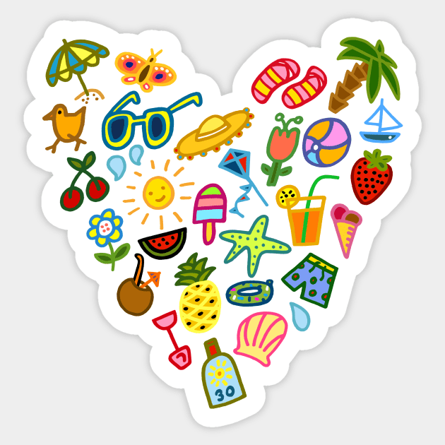 Summer Sticker by AdrianaStore